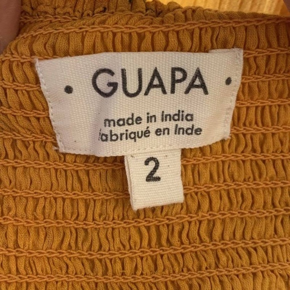 Anthropologie GUAPA Pamela Halter Midi Dress in Orange Mot - Size 2 - Picture 3 of 3